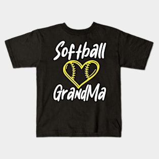 Softball Grandma Kids T-Shirt